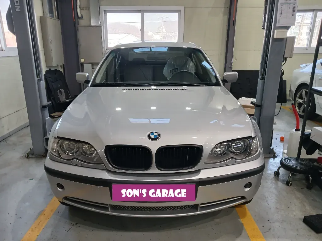 BMW E46 330iX 배터리경고등 및 하체수리 발전기,배터리,쇼바한대분교환